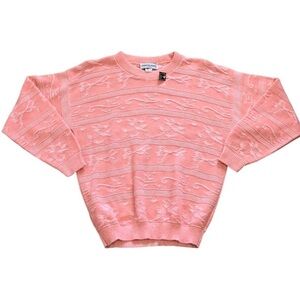 Vintage Jennifer Adams Womens Novelty Sweater Sz L Pink Bows Girlcore Cottage